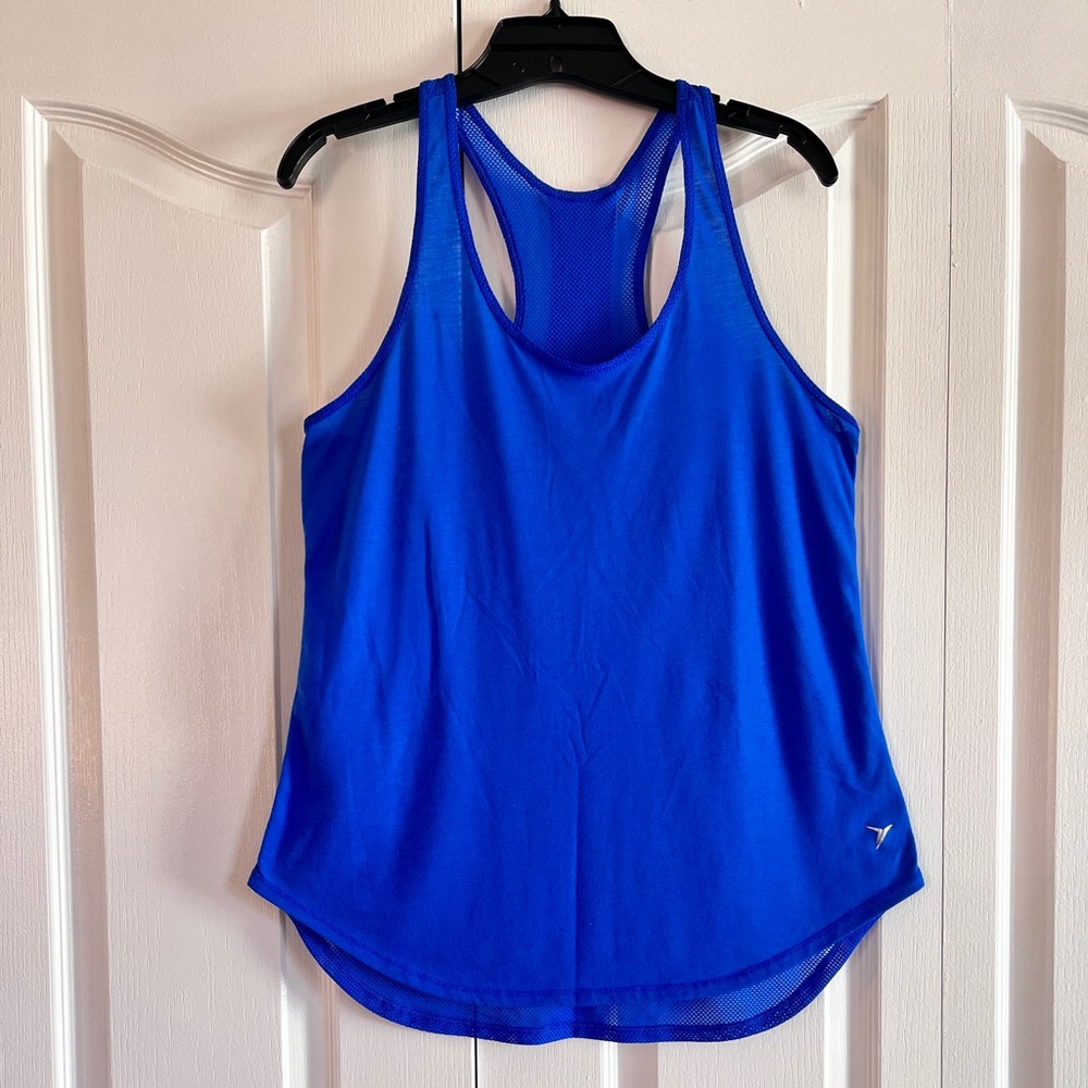 Old Navy Active Go-Dry blue workout tank top L